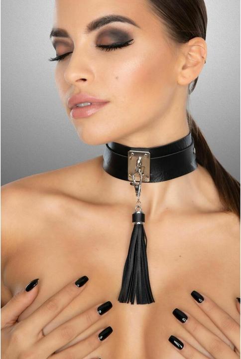 Image du produit Kinky Diva teasing tassel collar noir/argenté