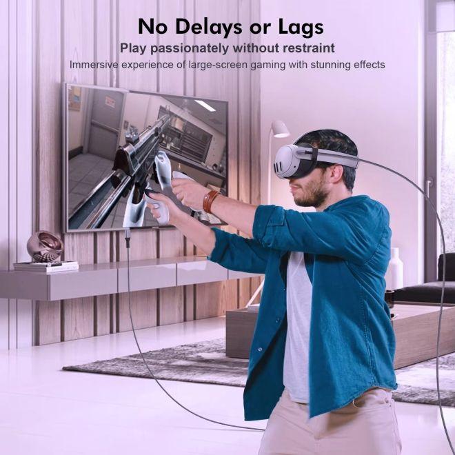 Actual product image AMVR Meta Quest 3 / 3S VR Link Kabel mit USB Typ-C Ladeanschluss