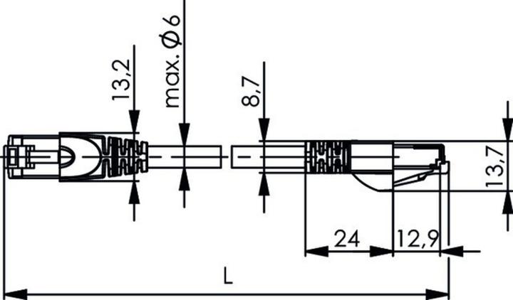 Actual product image Telegärtner Telegartner MP8 FS 600 (S/FTP, CAT6a, 2 m)