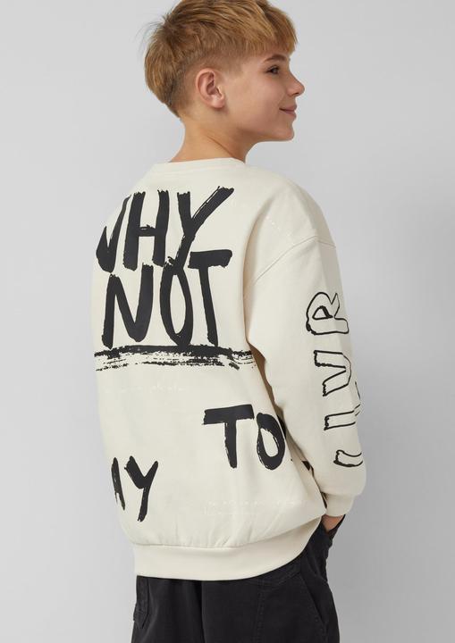 Produktbild s.Oliver Sweatshirt Oversized Sweatshirt mit All-over-Print (170, 176)