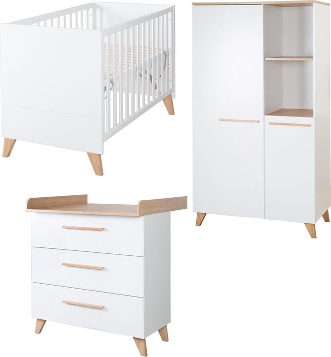 Produktbild Roba Kinderzimmerset Leon (Babybett, Kinderkleiderschrank, Wickelkommode)