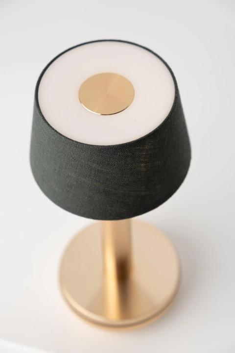 Actual product image The Humble Co. Humble Light two gold & emerald linen, 21.2x8.8 cm