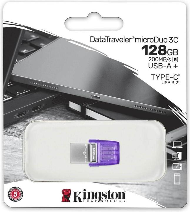Produktbild Kingston DataTraveler microDuo 3C (128 GB, USB-C)