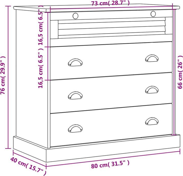 Actual product image vidaXL Nora (80 x 76 cm)