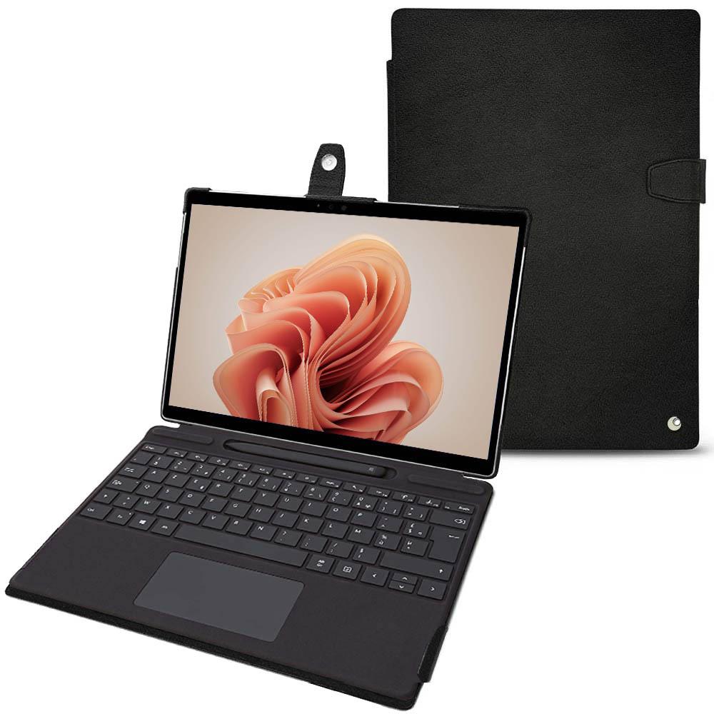 Noreve Lederschutzhülle Microsoft Surface Pro 9 (Surface Pro), Tablet Hülle, Schwarz