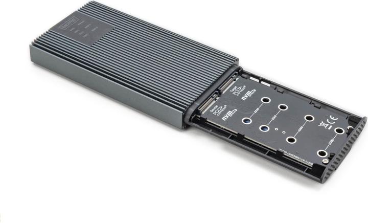 Actual product image Digitus USB M.2 NVMe Clonestation, SSD, NVMe, 20Gbits, USB 3.2 Gen2, aluminum, toolfree (M.2 2280, M.2 2260, M.2 2242, M.2 2230)