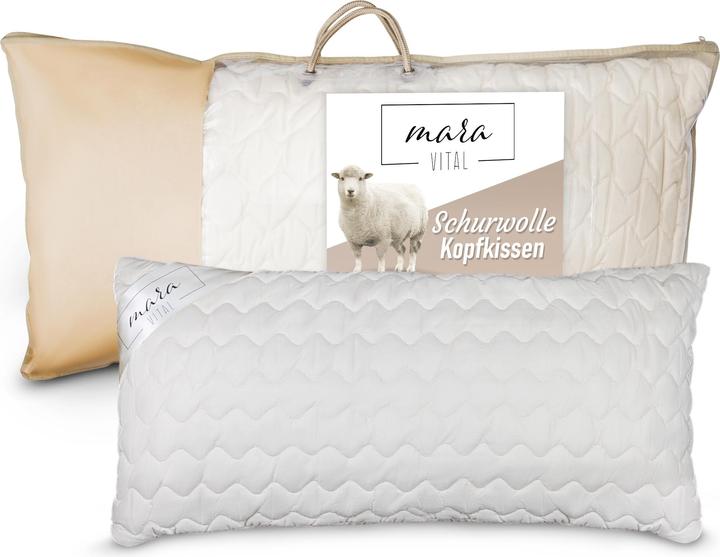 Immagine prodotto Mara Vital Cuscino in pura lana vergine (80 x 80 cm)