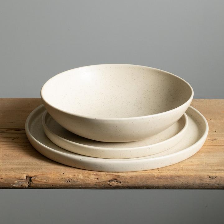 Actual product image Atelier Agave Pasta Tableware Set 12-pieces Speckled Beige (12 pcs.)
