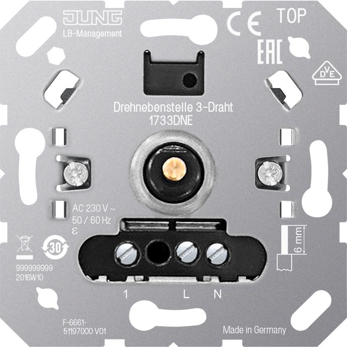Image du produit JUNG Station secondaire rotative 3 fils 1733DNE