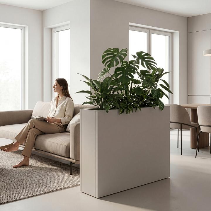 Produktbild Casa.Pro Pflanzkübel Vaargel 82x90x30 cm verzinkter Stahl Knoblauchbeige