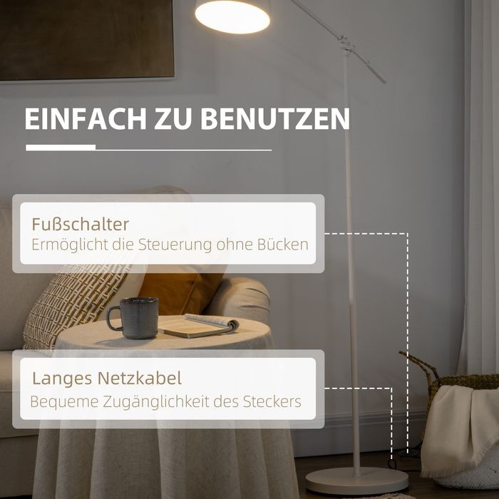 Image du produit Swisshandel24 Stehlampe höhenverstellbar, 40 W Stehleuchte exkl. Leuchtmittel mit E27 Sockel (E27)
