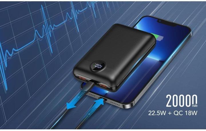 Immagine prodotto NoName Power bank Veger VEGER powerbank 20000 mAh PD QC3.0 2A 22,5W S20 (W2053) nero (20000 mAh, 22.50 W)