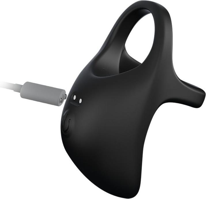 Actual product image Dreamtoys Dream Toys Ramrod Vibrating Cock And Ball Ring With Remote Black One Size (5 cm)