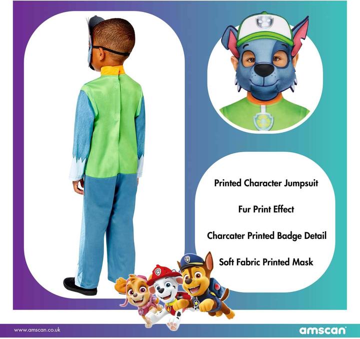 Actual product image Amscan Paw Patrol Kids Costume Rocky 4-6 years (110)