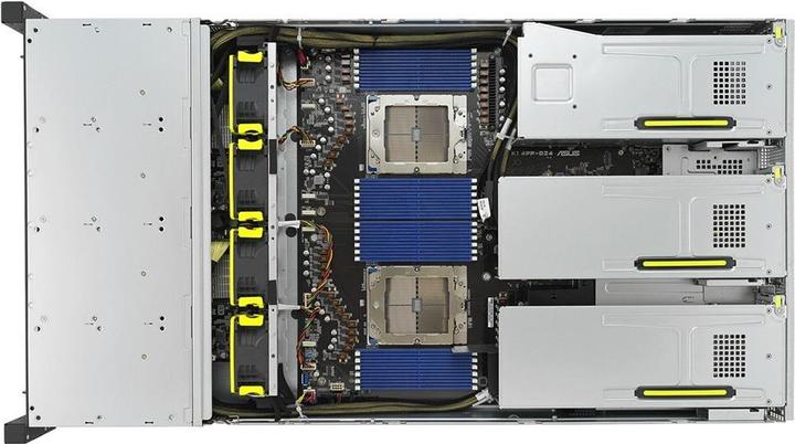 Image du produit ASUS Platforma Rack (2U) RS720A-E12-RS24U AMD Epyc 9004 (24x NVMe 2xM.2 3xGPU 2x10Gbe IPMI 1+1 (Serveur en rack)