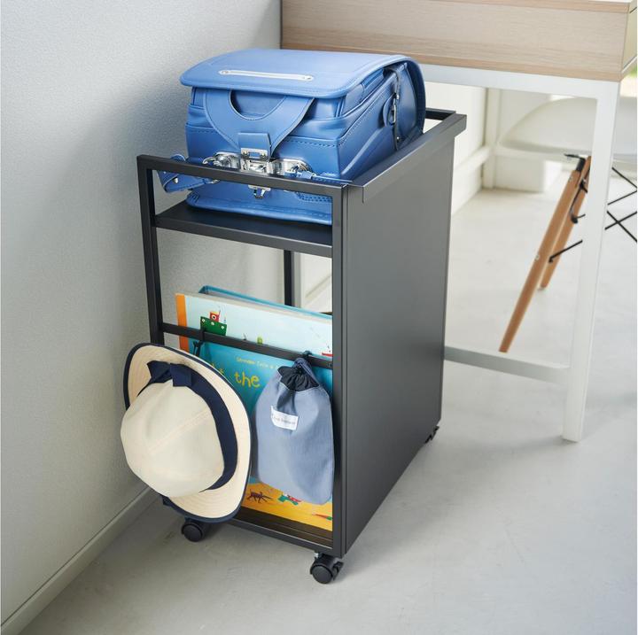 Actual product image Yamazaki 2-tier semi-enclosed storage trolley TOWER