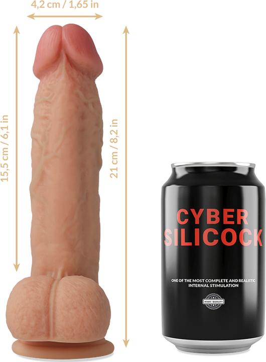 Produktbild Cyber Silicock STRAP-ON SAUL FLÃoeSSIGE SILIKON MIT 3 RINGEN GRATIS 15.5 CM -O- 4.2 CM