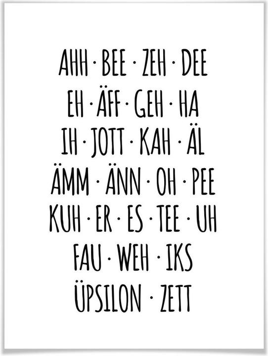 Actual product image Trenddeko The somewhat different alphabet (40 x 50 cm)