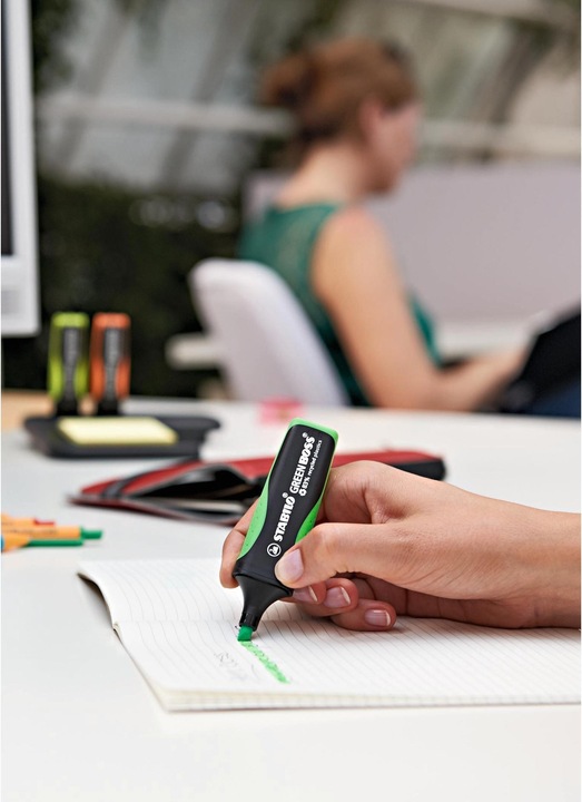 Produktbild STABILO GREEN BOSS Textmarker (Pink, Gelb, Grün, Orange, 5 mm, 4 x)