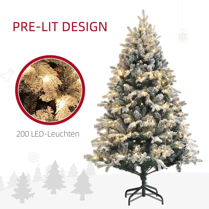 Actual product image Homcom Weihnachtsbaum Kunststoff, Stahl Grün (180 cm)
