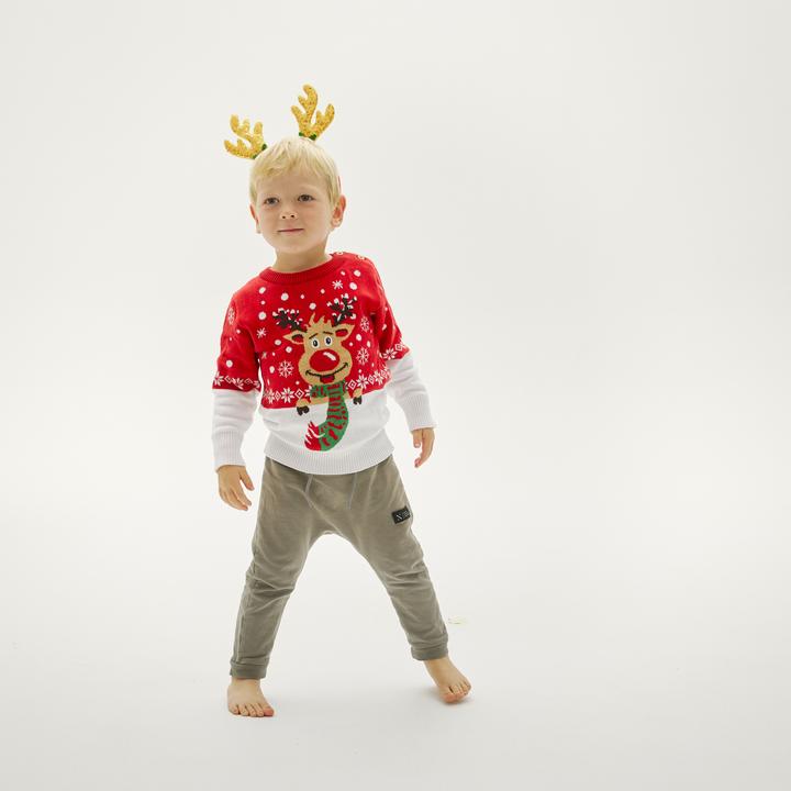 Immagine prodotto Christmas Sweats Il maglione di Rudolph per bambini (122, 128)
