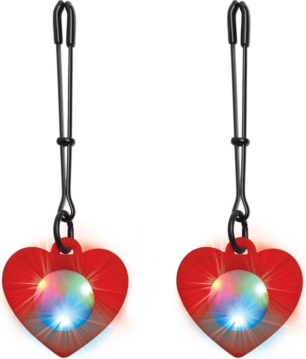 Image du produit Charmed Herzförmige Tweezer Brustwarzenklemmen mit LEDLicht