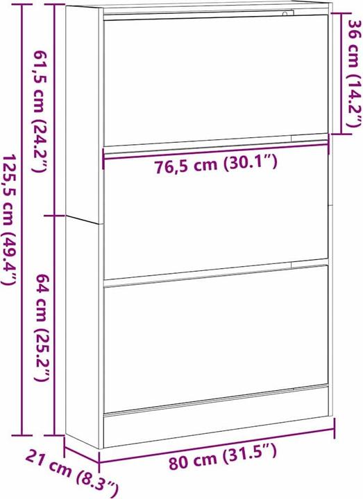 Produktbild vidaXL Schuhregal