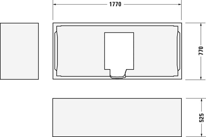 Actual product image Duravit Bathtub No 1 2 Back Slopes white 1800x800mm (160 l, 180 cm, 80 cm)