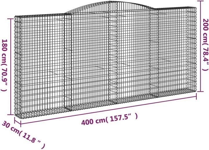 Produktbild vidaXL Gabionenkorb