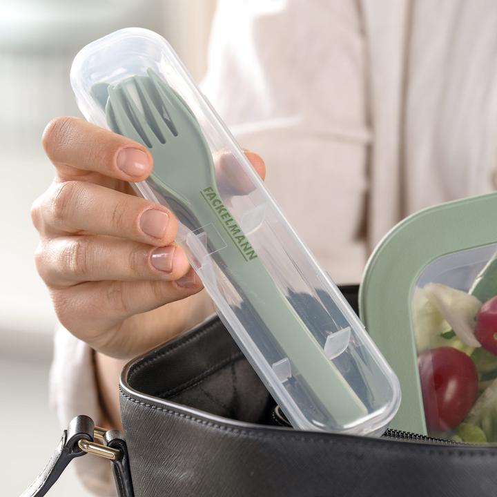 Actual product image Fackelmann Besteck-Set to go Be The Move 4-teilig, Grün (4 Piece, Cutlery set)