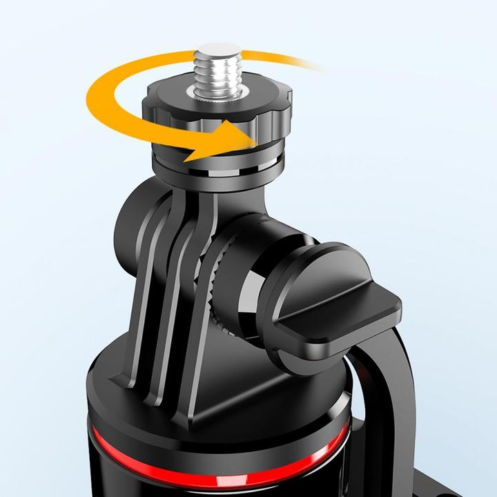 Actual product image Hurtel Selfie stick WC13YDS telescopic tripod 1.3m with double lamp and phone holder - black