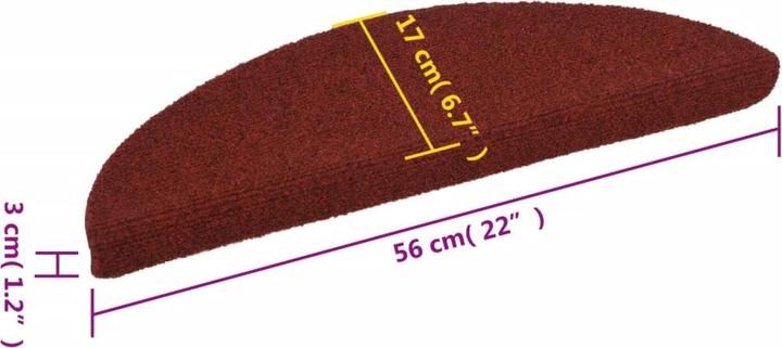 Immagine prodotto vidaXL Treppenmatten (56 x 17 cm)