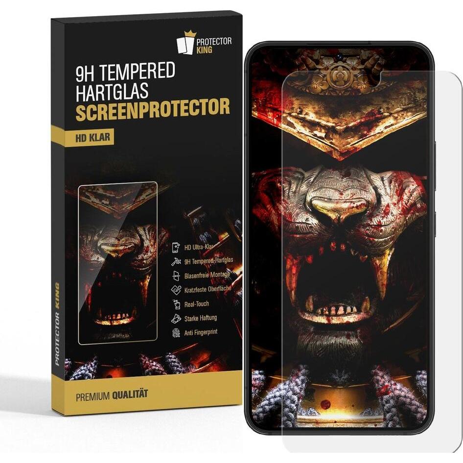 Protectorking 2x 3D A++ echtes Tempered 9H Panzerhartglas KLAR (2 Stück, Samsung Galaxy S21+), Smartphone Schutzfolie, T...