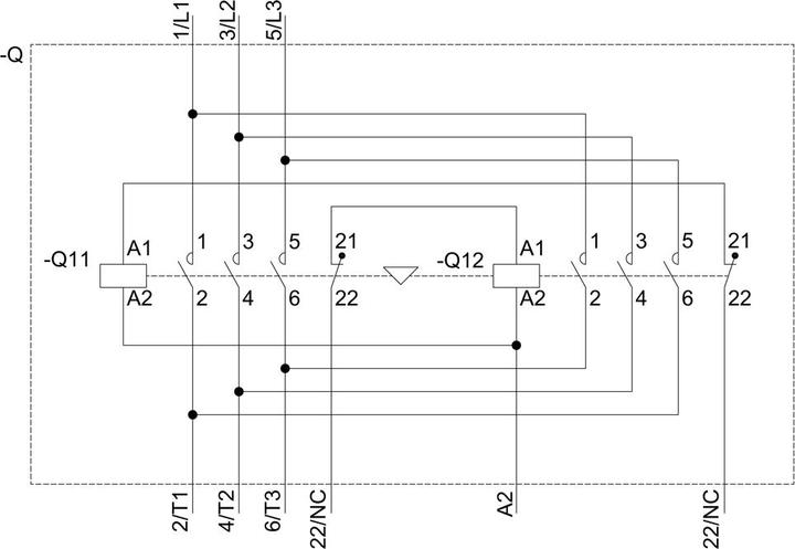 Produktbild Siemens Wendeschütz AC 5,5kW/AC 12A/AC 3RA2317-8XB30-1AK6