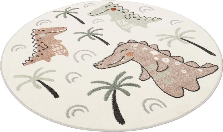 Pergamon Kinder Teppich Softstar Kids Lustige Dinos Rund