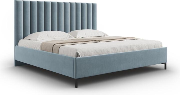 Image du produit Micadoni Lit Coffre en Velours Avec Tête de Lit, "Allison", 220x170x130Fabriqué en Europe (160 x 200 cm)