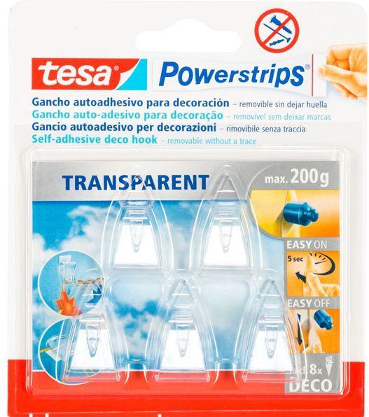 tesa Powerstrips Haken Transparent 5 Stk.