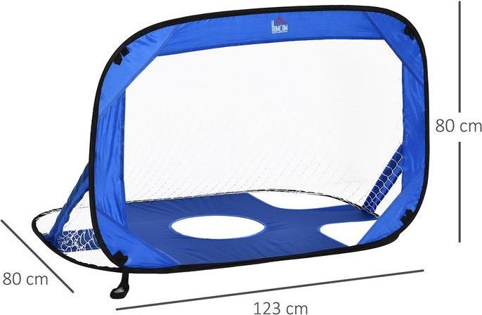 Immagine prodotto Swisshandel24 Porte da calcio, porta pop up, rete da calcio portatile, set di 2 mini porte, mobile con borsa da