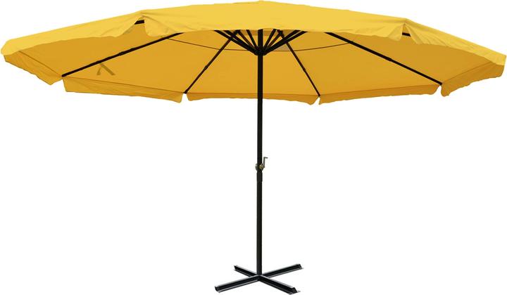 Image du produit Mendler Parasol Meran Pro, Gastronomie Parasol de marché avec volant Ø 5m polyester/alu, jaune sans pied (5 m)