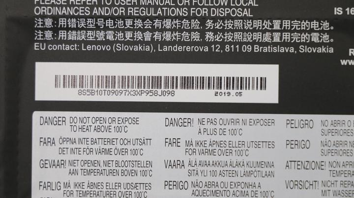 Nährwerte und Zutaten Lenovo Battery 52.5 WH 3 Cell (3 Zellen, 4480 mAh)