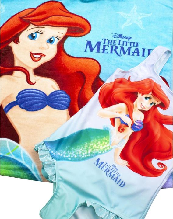 Produktbild The Little Mermaid Badeanzug und Poncho Set Mädchen (128)