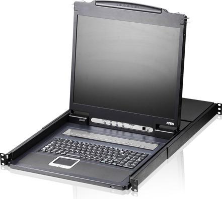 Produktbild Aten CL1316N DE KVM-Switch 16-Port, 19"-LCD-Konsole (PS/2-USB, VGA) DE-Layout