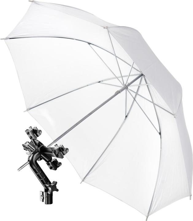 Produktbild Walimex 4f Blitzhalter inkl. SB 60, Schirm weiss (Schutzfolie)