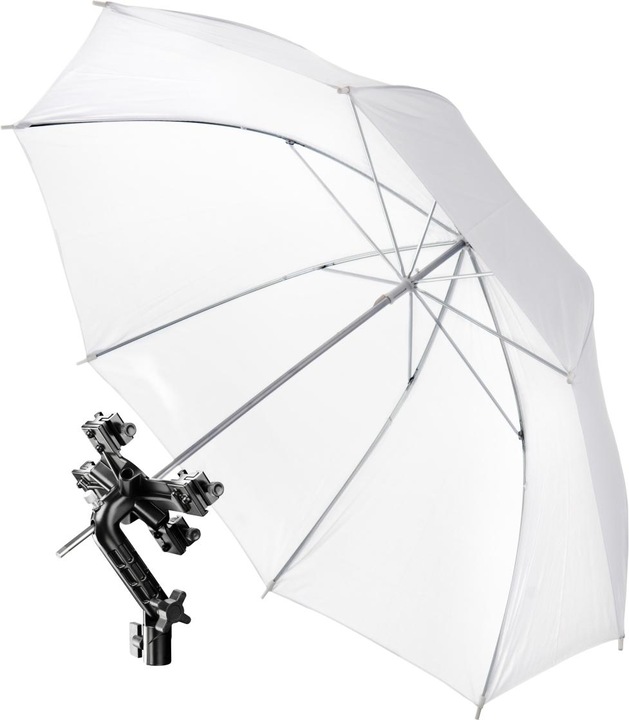 Produktbild Walimex 4f Blitzhalter inkl. SB 60, Schirm weiss (Schutzfolie)