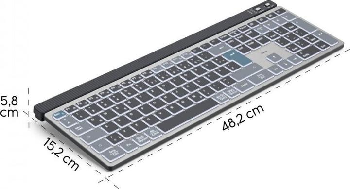 Produktbild Hama Wk-750 Multigeräte-Tastatur Schwarz (DE, Kabellos)