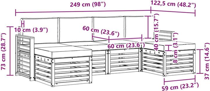 Produktbild vidaXL Outdoor-Sofa