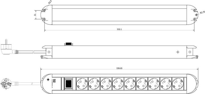 Image du produit Bachmann Rallonge PRIMO (9x, CEE 7/3, 1.75 m)