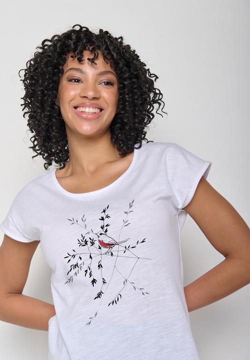 Immagine prodotto Greenbomb Maglietta donna Animal Bird Branch Cool Cotone (XS)