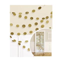 Amscan Hängegirlanden Glitzer gold 6 St. (6 Stk.) (672424-19)