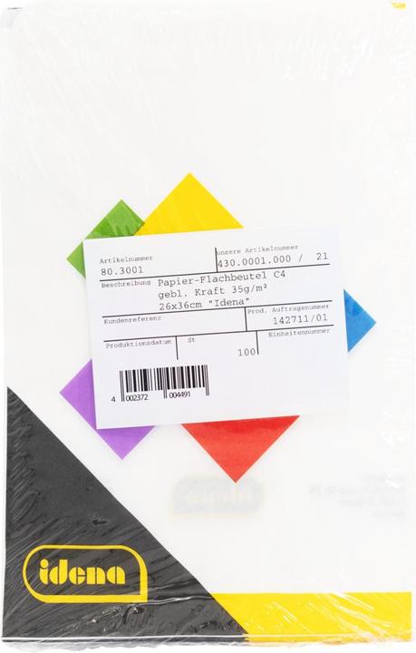 Produktbild Idena Papiertüten C4 100 Stück 26x36cm (Geschenkbox, 100 x)